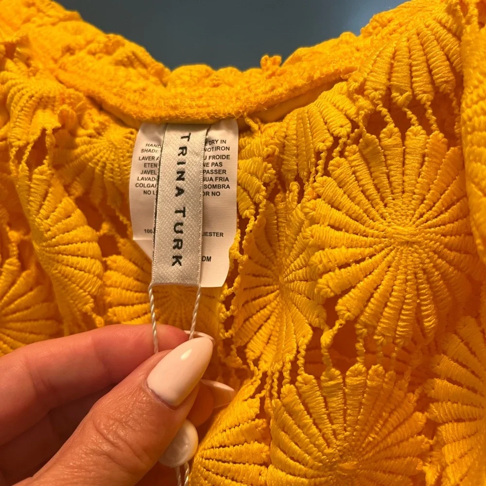 Trina Turk Yellow Strapless Dress - Picture 3 of 4